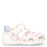 Zapito sandalo in ecopelle bambina bianco multicolor - Sandali Bambina | Boscaini Scarpe