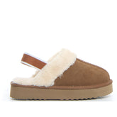 Slipper invernale con platform marrone - Mules | Boscaini Scarpe