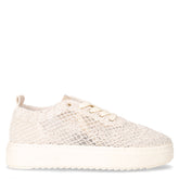 Sneaker in tessuto bianco marmo | Boscaini Scarpe