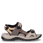 Sandalo sportivo in pelle e tessuto con strappi grigio beige - TOO LIKE | Boscaini Scarpe
