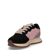 Ally Winter sneaker in pelle e tessuto nero | Boscaini Scarpe