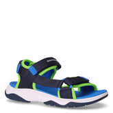 Tread Seeker sandalo in tessuto bambino blu navy verde | Boscaini Scarpe
