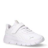 Flexfocus Modern sneaker in tessuto ed ecopelle bambino bianco grigio | Boscaini Scarpe