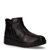 Stivaletto in pelle con zip laterale nero | Boscaini Scarpe