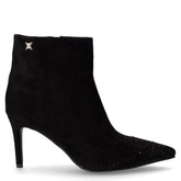 Tronchetto a punta in tessuto con strass nero | Boscaini Scarpe