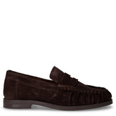 Mocassino in pelle scamosciata marrone | Boscaini Scarpe