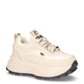 Manhatten sneaker con platform in tessuto crema - Sneakers Donna | Boscaini Scarpe