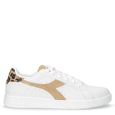 Wing Animalier sneaker in ecopelle bianco beige | Boscaini Scarpe