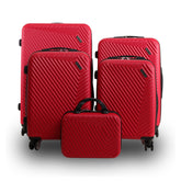Set valigie rigide da 5 pezzi rosso | Boscaini Scarpe