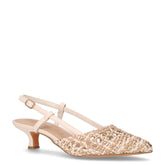 Sandalo a punta con tacco crema - Sandali Con Tacco Donna | Boscaini Scarpe