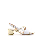 Sandalo con tacco bianco platino - Sandali Con Tacco Donna | Boscaini Scarpe
