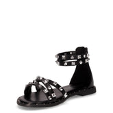 Sandalo in ecopelle con borchie bambina nero | Boscaini Scarpe