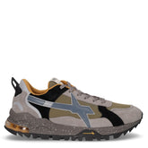 Breeze sneaker in pelle e tessuto grigio nero militare - Sneakers Uomo | Boscaini Scarpe