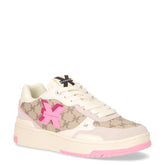 Sneaker in ecopelle e pelle bianco beige rosa - RICHMOND | Boscaini Scarpe