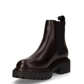 Stivaletto beatles in pelle con tacco testa di moro | Boscaini Scarpe