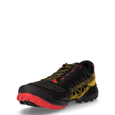 Akasha II scarpa da trail running in mesh e pu nero giallo | Boscaini Scarpe