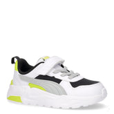 Trinity 2 sneaker in tessuto ed ecopelle bambino bianco nero giallo | Boscaini Scarpe
