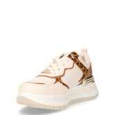 Sneaker in ecopelle e tessuto avorio | Boscaini Scarpe