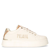 Sneaker ragazza in ecopelle con platfom bianco sporco - 1°CLASSE | Boscaini Scarpe
