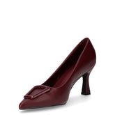 Décolleté a punta in ecopelle bordò | Boscaini Scarpe