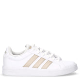 GRAND COURT BASE 3.0 sneakers in ecopelle e tessuto bianco beige | Boscaini Scarpe