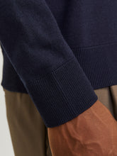 Maglione girocollo in cotone blu navy | Boscaini Scarpe