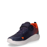 Sprintye In sneaker bambino in tessuto ed ecopelle navy arancione | Boscaini Scarpe