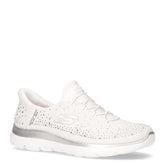 Summits Brilliant Shine sneaker slip ins in tessuto bianco argento - Sneakers Donna | Boscaini Scarpe