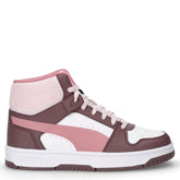 Rebound slam mid jr sneaker alta in ecopelle ragazza rosa e marrone | Boscaini Scarpe