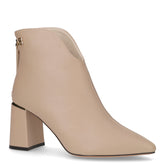 Tronchetto a punta in ecopelle beige - Tronchetti Donna | Boscaini Scarpe