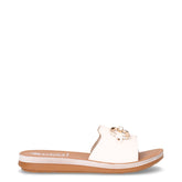 Ciabatta in ecopelle con staffa bianco | Boscaini Scarpe
