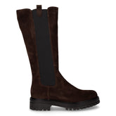 Stivale in pelle e tessuto marrone - Stivali Donna | Boscaini Scarpe