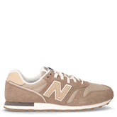 373 sneaker in pelle e tessuto marrone | Boscaini Scarpe