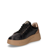 Sneaker in ecopelle con platform nero | Boscaini Scarpe
