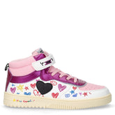 Sneaker in ecopelle bambina bianco rosa | Boscaini Scarpe