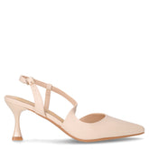 Sandalo con tacco a punta in ecopelle beige - TOO LIKE | Boscaini Scarpe