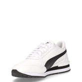 St Runner v4 sneaker in ecopelle ragazzo bianco nero | Boscaini Scarpe