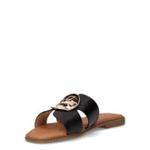 Ciabatta aperta in ecopelle nero | Boscaini Scarpe