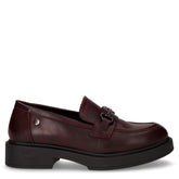 Mocassino in ecopelle con staffa bordeaux | Boscaini Scarpe
