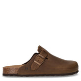 Ciabatta in pelle marrone ingrassato - Ciabatte Aperte Donna | Boscaini Scarpe