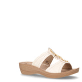Ciabatta aperta in ecopelle bianco | Boscaini Scarpe
