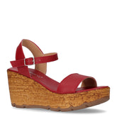 Sandalo con zeppa rosso - Sandali Con Tacco Donna | Boscaini Scarpe