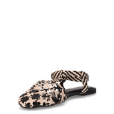 Slingback in gomma intrecciato bicolore nero beige | Boscaini Scarpe