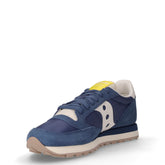 Jazz Original sneaker in tessuto e pelle blu tofu | Boscaini Scarpe