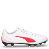 Vitoria II FG/AG scarpa da calcio in ecopelle bianco rosso | Boscaini Scarpe