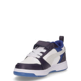Rebound V6 Lo sneaker da bambino in ecopelle bianco blu | Boscaini Scarpe