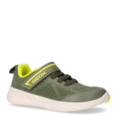 Foot-Run sneaker in tessuto ed ecopelle bambino verde militare lime | Boscaini Scarpe