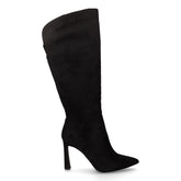 Stivale in tessuto con tacco nero | Boscaini Scarpe