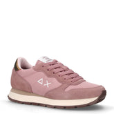 Ally Solid sneaker in tessuto e pelle malva | Boscaini Scarpe