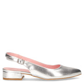 Slingback a punta in ecopelle argento | Boscaini Scarpe